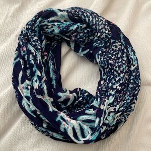 Lilly Pulitzer Blue Good Reef Starfish Infinity Scarf